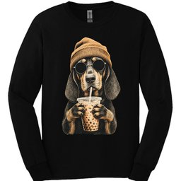 Coonhound Hipster Dog Long Sleeve Shirt Gift For Dog Lover