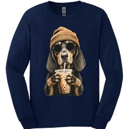 Coonhound Hipster Dog Long Sleeve Shirt Gift For Dog Lover