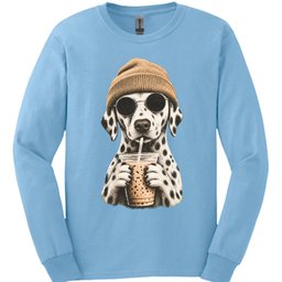 Dalmatian Hipster Dog Long Sleeve Shirt Gift For Dog Lover