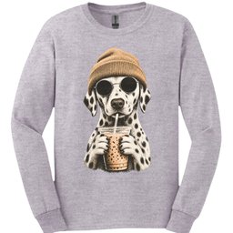 Dalmatian Hipster Dog Long Sleeve Shirt Gift For Dog Lover