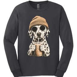 Dalmatian Hipster Dog Long Sleeve Shirt Gift For Dog Lover