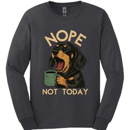 Dachshund Not Today Long Sleeve Shirt Gift For Dog Lover
