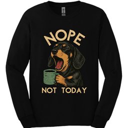 Dachshund Not Today Long Sleeve Shirt Gift For Dog Lover
