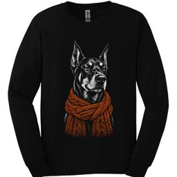 Doberman Winter Dog Long Sleeve Shirt Gift For Dog Lover