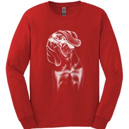 Coonhound Tilted Dog Long Sleeve Shirt Gift For Dog Lover