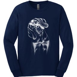 Coonhound Tilted Dog Long Sleeve Shirt Gift For Dog Lover