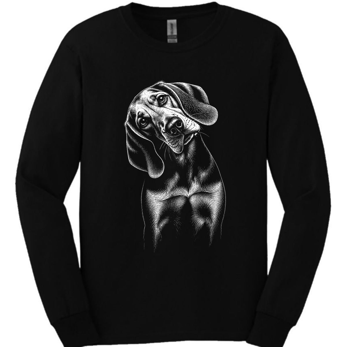 Coonhound Tilted Dog Long Sleeve Shirt Gift For Dog Lover