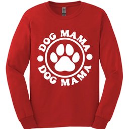 Dog Mama Paw Long Sleeve Shirt Gift For Mom