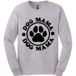 Dog Mama Paw Long Sleeve Shirt Gift For Mom