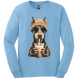 Doberman Hipster Dog Long Sleeve Shirt Gift For Dog Lover