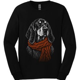 Coonhound Winter Dog Long Sleeve Shirt Gift For Dog Lover