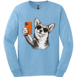 Corgi Selfie Dog Long Sleeve Shirt Gift For Dog Lover