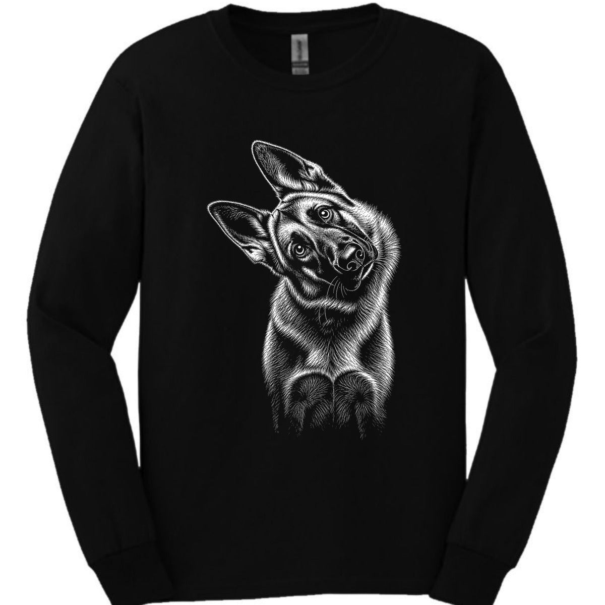 German Shepherd Tilted Dog Long Sleeve Shirt Gift For Dog Lover