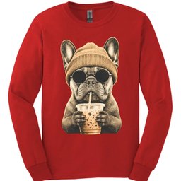 French Bulldog Hipster Dog Long Sleeve Shirt Gift For Dog Lover