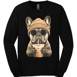 French Bulldog Hipster Dog Long Sleeve Shirt Gift For Dog Lover