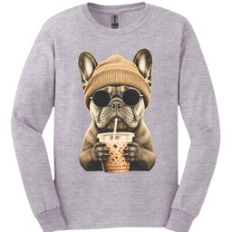 French Bulldog Hipster Dog Long Sleeve Shirt Gift For Dog Lover