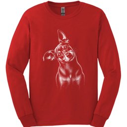 Miniature Pinscher Tilted Dog Long Sleeve Shirt Gift For Dog Lover