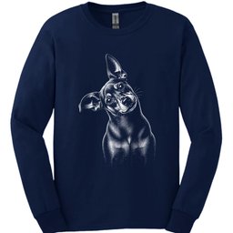 Miniature Pinscher Tilted Dog Long Sleeve Shirt Gift For Dog Lover
