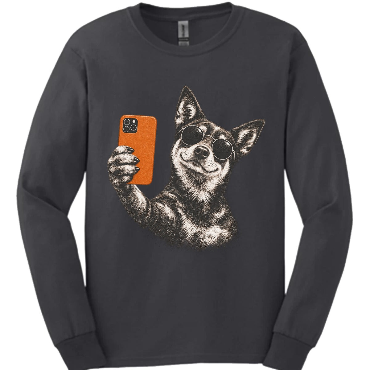 Kelpie Selfie Dog Long Sleeve Shirt Gift For Dog Lover