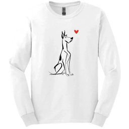 Great Dane Sketch Dog Long Sleeve Tee Gift For Dog Lover