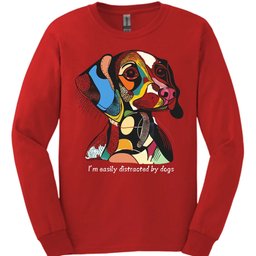 Im Easily Distracted By Dogs 11 Long Sleeve Shirt Gift For Dog Lover