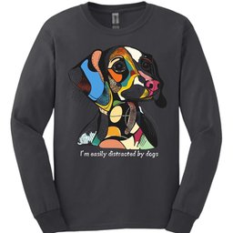 Im Easily Distracted By Dogs 11 Long Sleeve Shirt Gift For Dog Lover