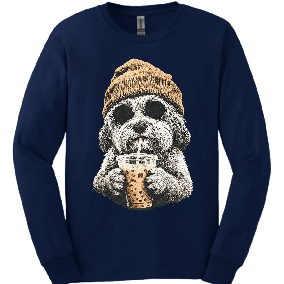 Havanese Hipster Dog Long Sleeve Shirt Gift For Dog Lover
