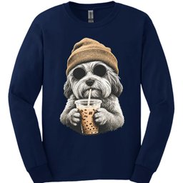 Havanese Hipster Dog Long Sleeve Shirt Gift For Dog Lover
