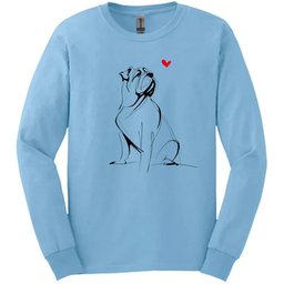Mastiff Sketch Dog Long Sleeve Tee Gift For Dog Lover