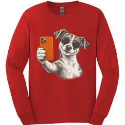 Jack Russell Selfie Dog Long Sleeve Shirt Gift For Dog Lover