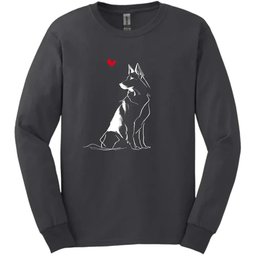 Dutch Shepherd Sketch Dog Long Sleeve Tee Gift For Dog Lover