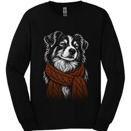 Miniature American Shepherd Winter Dog Long Sleeve Shirt Gift For Dog Lover