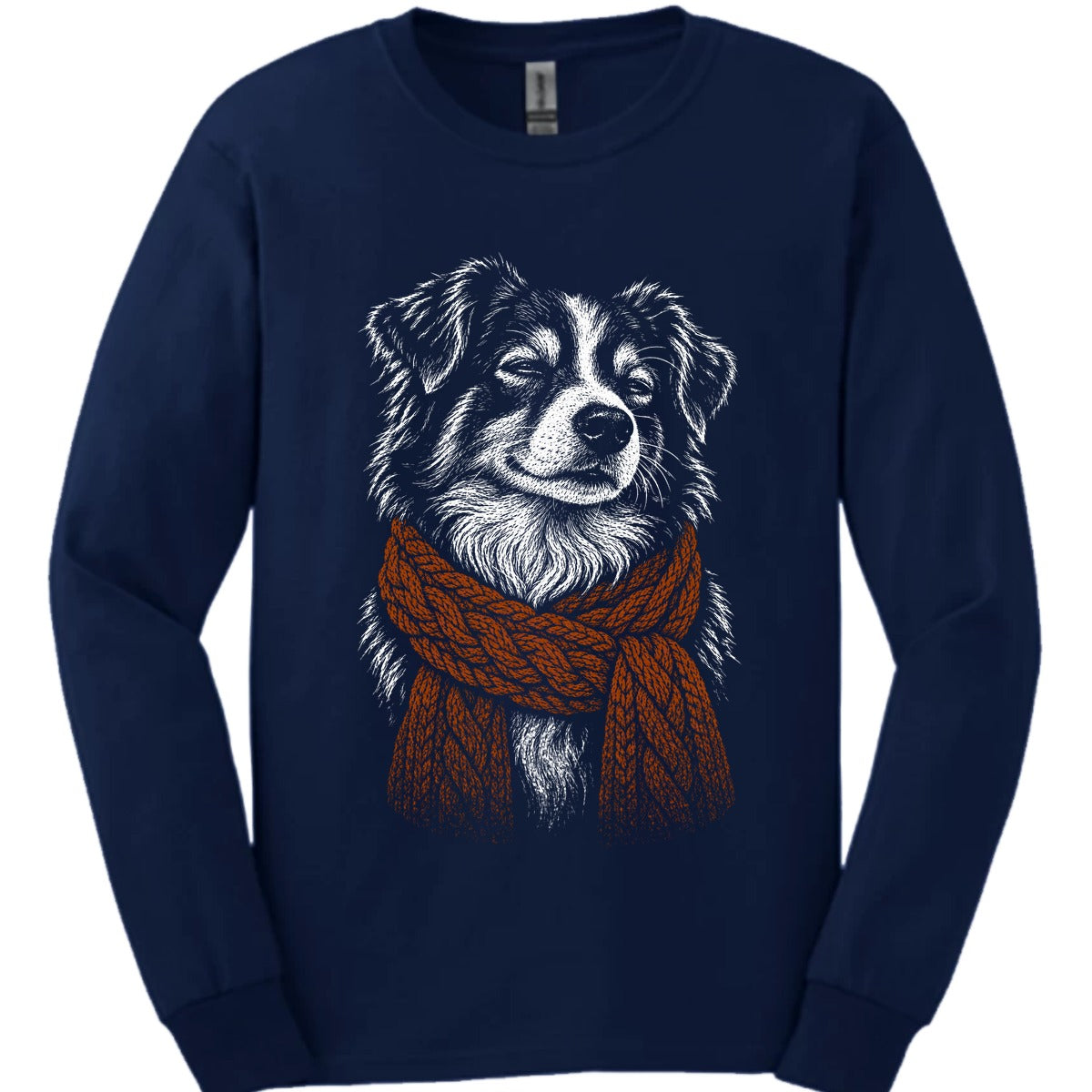 Miniature American Shepherd Winter Dog Long Sleeve Shirt Gift For Dog Lover