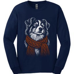 Miniature American Shepherd Winter Dog Long Sleeve Shirt Gift For Dog Lover
