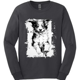 Miniature American Shepherd Running Dog Long Sleeve Shirt Gift For Dog Lover