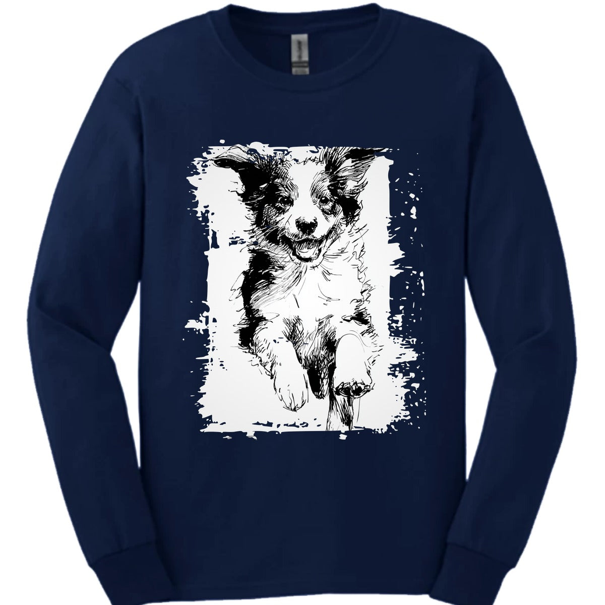 Miniature American Shepherd Running Dog Long Sleeve Shirt Gift For Dog Lover