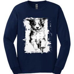 Miniature American Shepherd Running Dog Long Sleeve Shirt Gift For Dog Lover