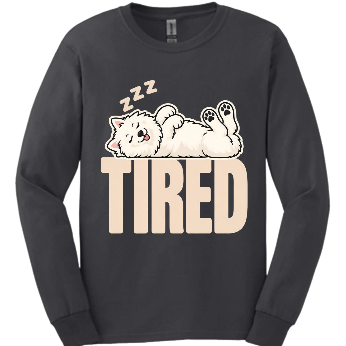 Japanese Spitz Tired Dog Long Sleeve Shirt Gift For Dog Lover