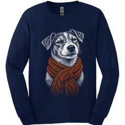 Jack Russell Winter Dog Long Sleeve Shirt Gift For Dog Lover
