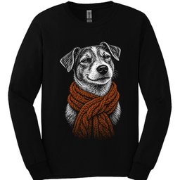 Jack Russell Winter Dog Long Sleeve Shirt Gift For Dog Lover