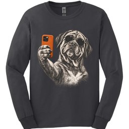 Mastiff Selfie Dog Long Sleeve Shirt Gift For Dog Lover