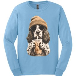 English Springer Spaniel Hipster Dog Long Sleeve Shirt Gift For Dog Lover