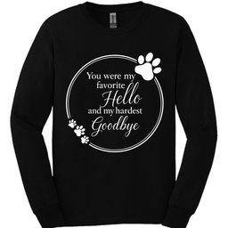 Favorite Hello Long Sleeve Shirt Gift For Dog Lover