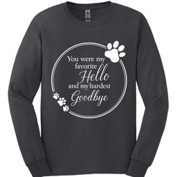 Favorite Hello Long Sleeve Shirt Gift For Dog Lover