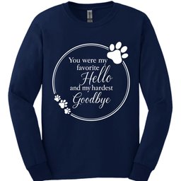 Favorite Hello Long Sleeve Shirt Gift For Dog Lover