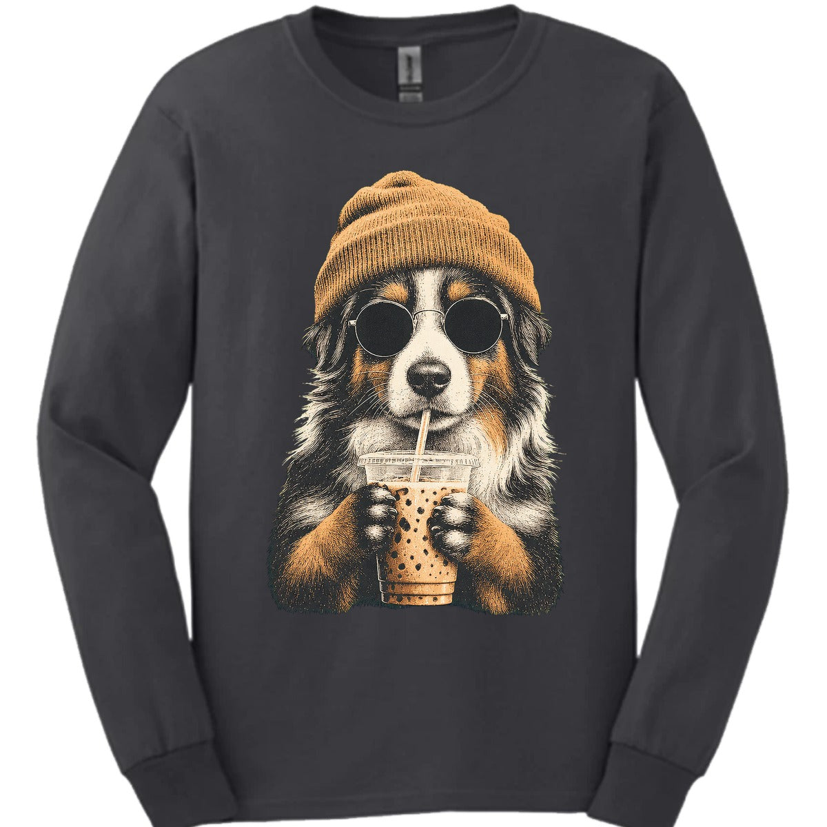 Miniature American Shepherd Hipster Dog Long Sleeve Shirt Gift For Dog Lover
