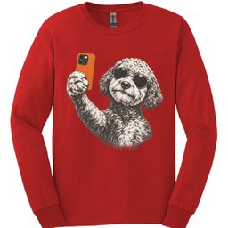 Lagotto Romagnolo Selfie Dog Long Sleeve Shirt Gift For Dog Lover