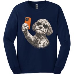 Lagotto Romagnolo Selfie Dog Long Sleeve Shirt Gift For Dog Lover