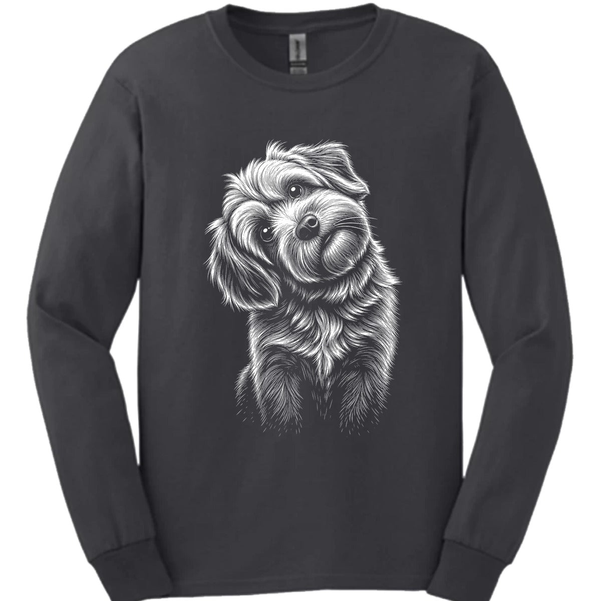 Lhasa Apso Tilted Dog Long Sleeve Shirt Gift For Dog Lover