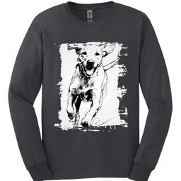 Labrador Running Dog Long Sleeve Shirt Gift For Dog Lover